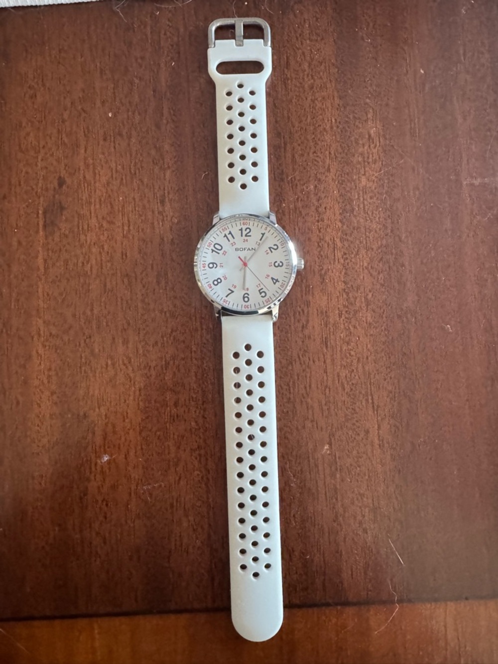 White Silicone Strap Women's Watch